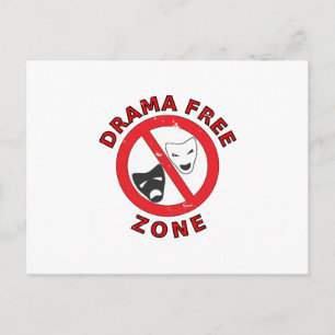 Drama Free Zone Postcard