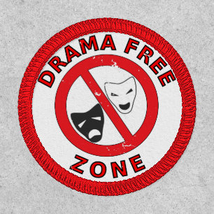 Drama Free Zone Square Patch