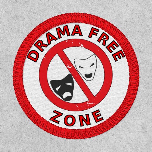 Drama Free Zone Square Patch