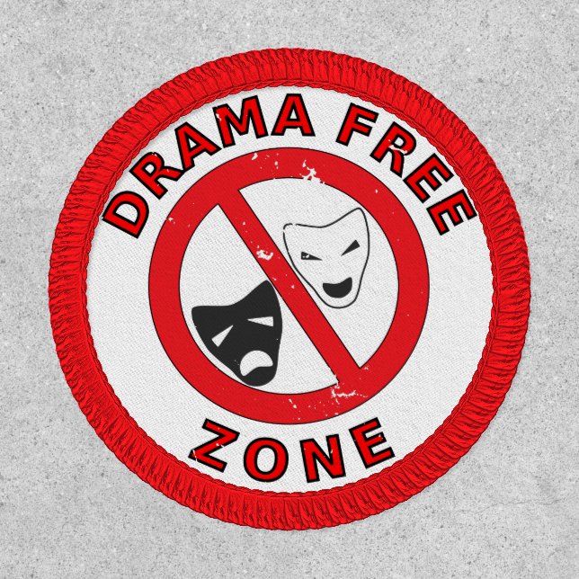 Drama Free Zone Square Patch (Front)