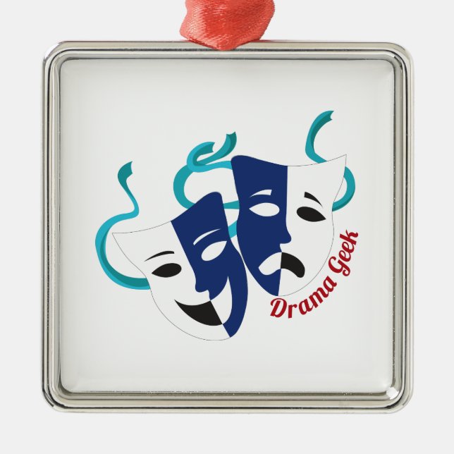 Drama Geek Metal Ornament (Front)
