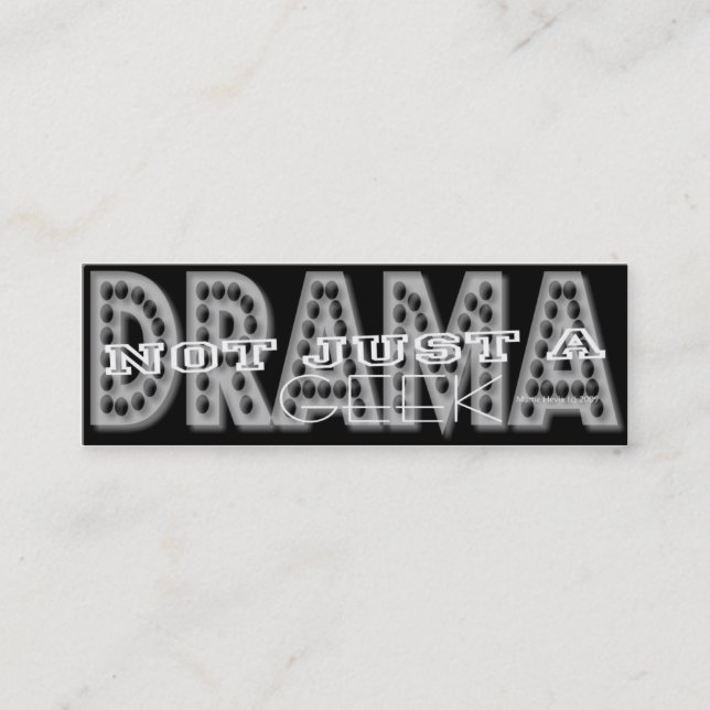 Drama Geek - Social Media Personal Card (Front)