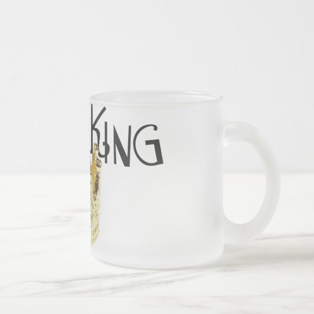 Drama King Frosted Glass Coffee Mug (Right)