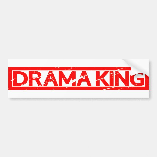 Drama King Stamp Bumper Sticker (Front)