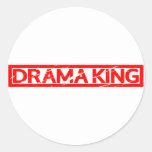 Drama King Stamp Classic Round Sticker