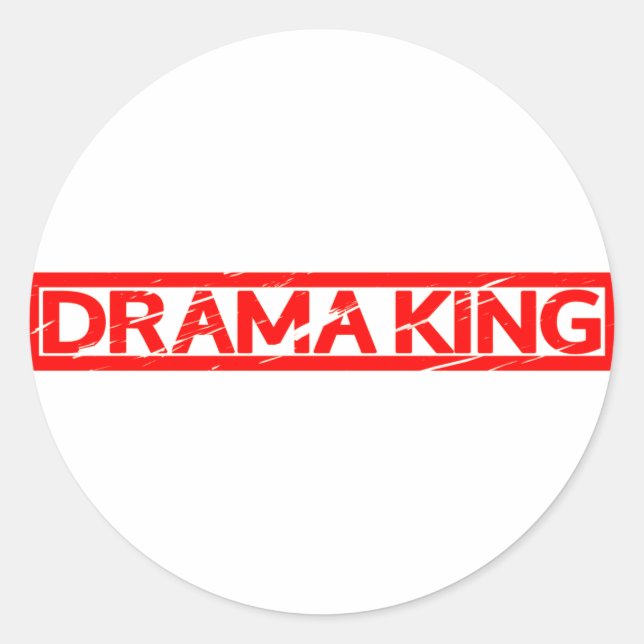 Drama King Stamp Classic Round Sticker (Front)