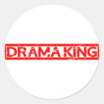 Drama King Stamp Classic Round Sticker