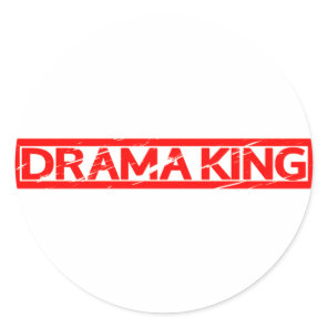 Drama King Stamp Classic Round Sticker