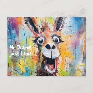 Drama Lama Personalization | Funky Hipster Postcard