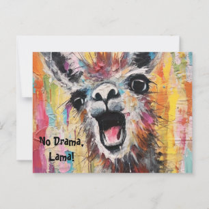 Drama Lama Personalization Funky Hipster Postcard