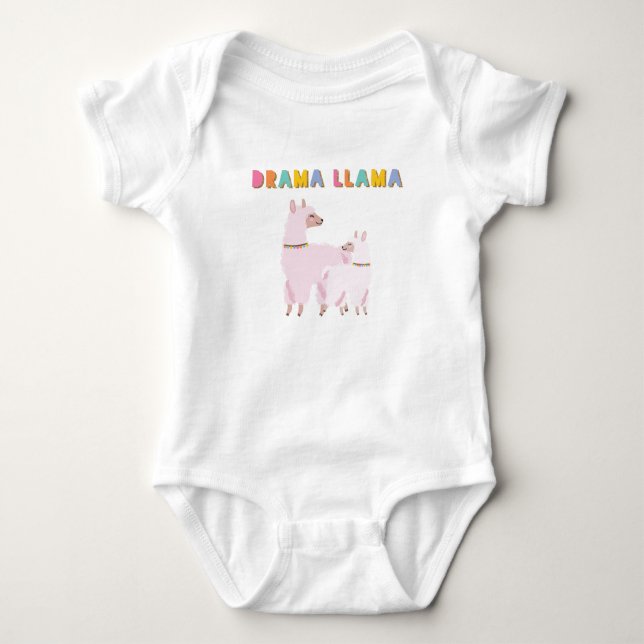 Drama Llama Baby Bodysuit (Front)