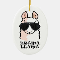 Drama Llama Ceramic Ornament