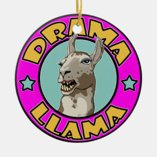 Drama Llama, Ceramic Ornament