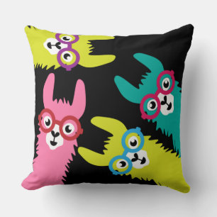Drama Llama Colorful Camelid Cushion