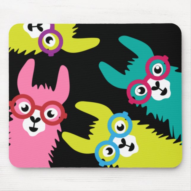 Drama Llama Colorful Camelid  Mouse Pad (Front)