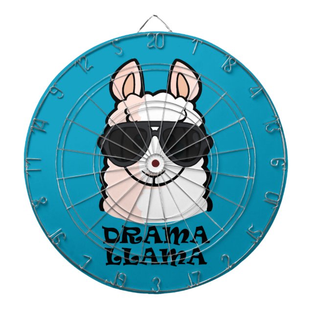 Drama Llama Dartboard With Darts (Front)