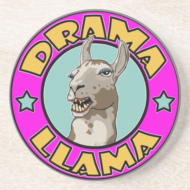 Drama Llama, Drink Coaster (Front)