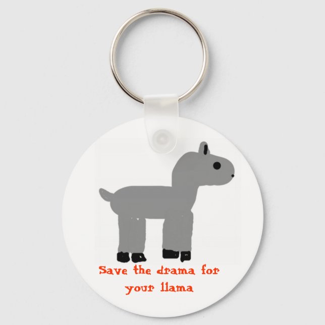 Drama Llama Key Chain (Front)