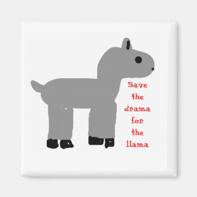 Drama Llama Magnet (Front)