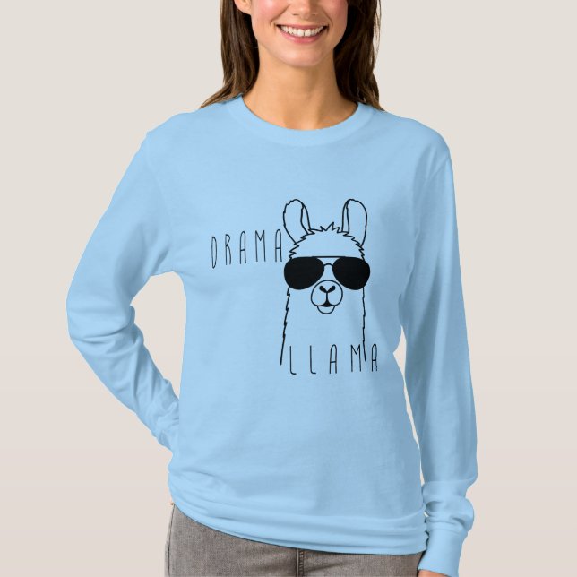 Drama Llama T-Shirt | Funny Animal Tee (Front)