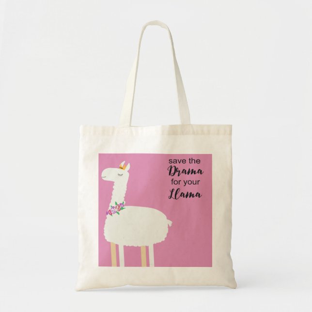 Drama Llama Tote Bag (Front)