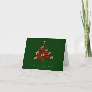 Drama Mask Christmas Tree Holiday Card