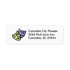 Drama Mask Label