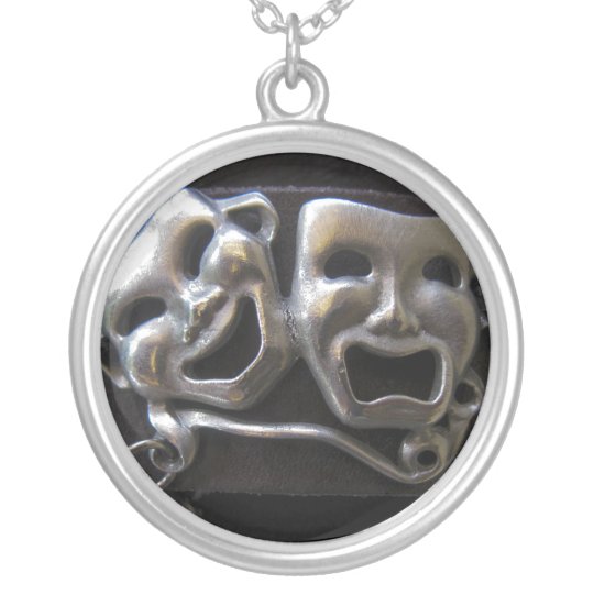 Drama mask necklace