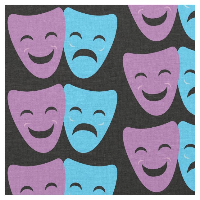 Drama Masks Fabric (Close Up)