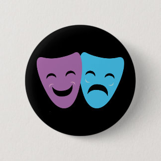 Drama Masks Pinback Button