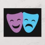 Drama Masks Postcard