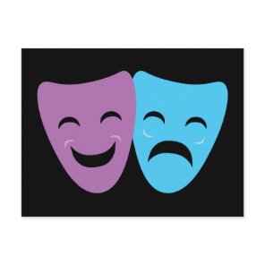 Drama Masks Postcard