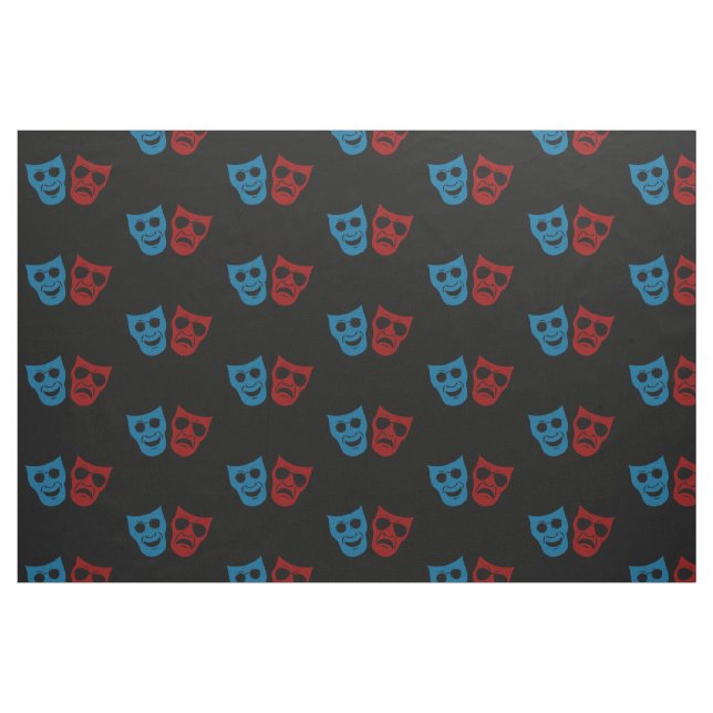 Drama Masks with Sunglasses Fabric (Fat Quarter)