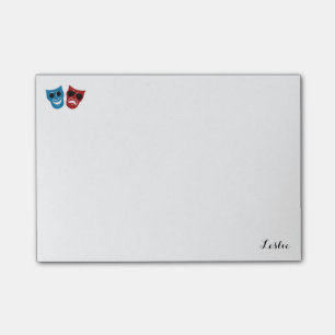 Drama Masks with Sunglasses Post-it Notes