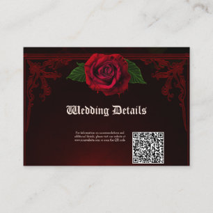 Drama of Love, the gothic Rose of Memory.  Enclosure Card