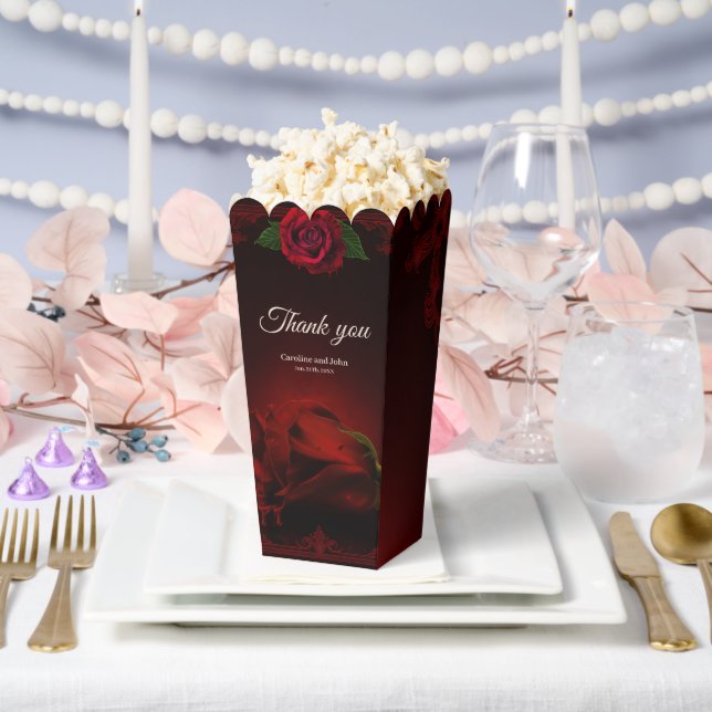 Drama of Love, the gothic Rose of Memory.  Favor Boxes (Wedding)