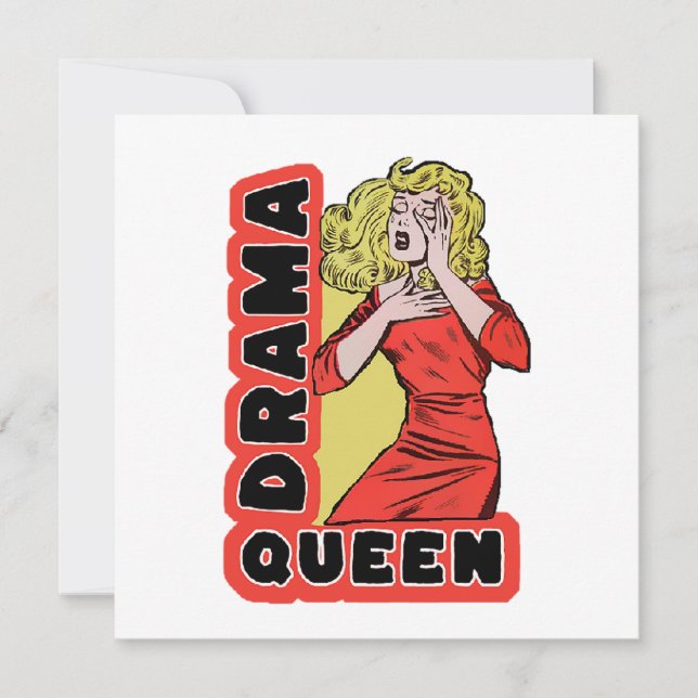 Drama Queen because everything excites me too much Thank You Card (Front)