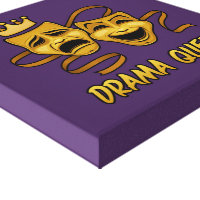 Drama Queen Comedy And Tragedy Gold Theater Mask Canvas Print