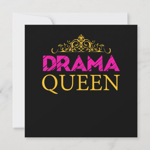Drama Queen Crown Acting Actress Broadway Actress Thank You Card