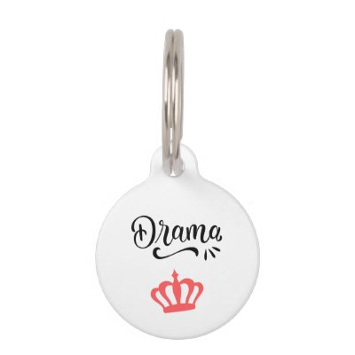 Drama Queen Crown Pet Tag