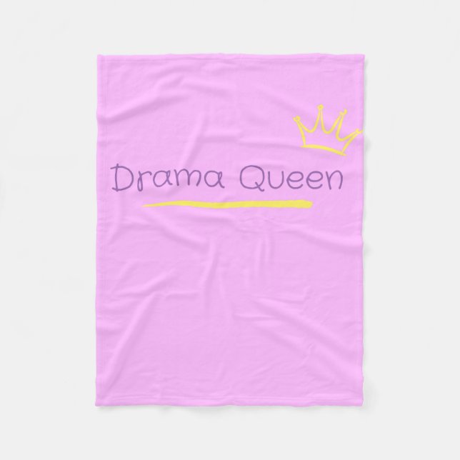 Drama Queen Fleece Blanket (Front)