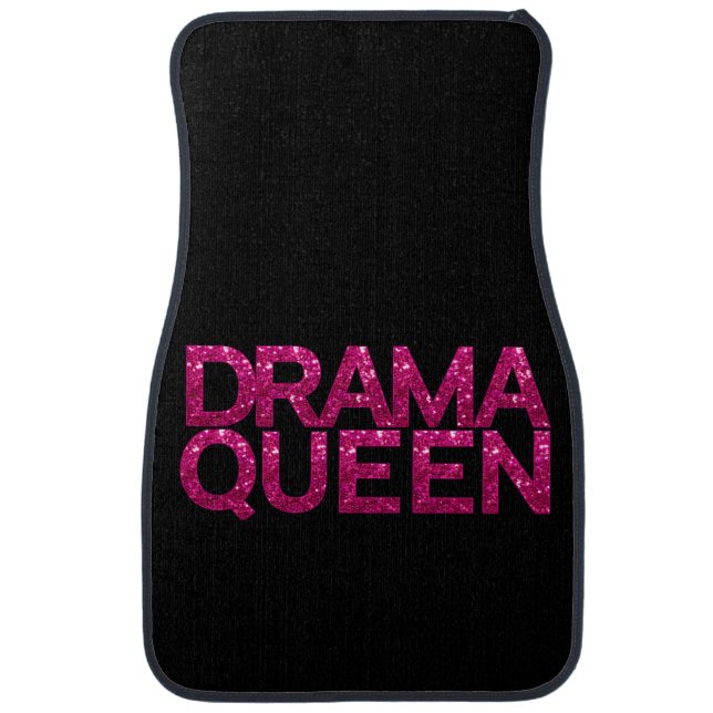 Drama Queen Hot Pink Glitter  Car Floor Mat (Front)