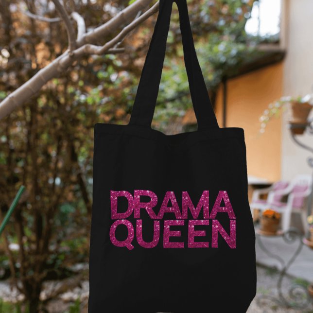 Drama Queen Hot Pink Glitter  Tote Bag (Check out the entire Drama Queen Collection)
