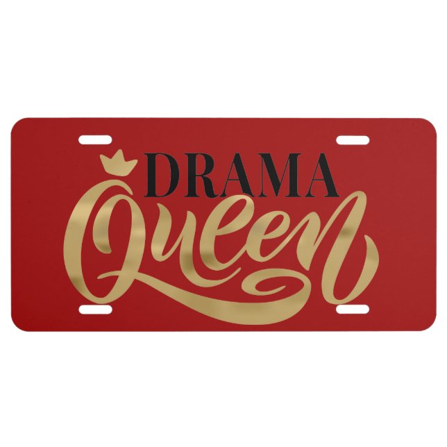 Drama Queen License Plate (Front)