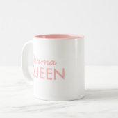 Drama Queen | Modern Trendy Cute Pink Stylish Diva Two-Tone Coffee Mug (Front Left)