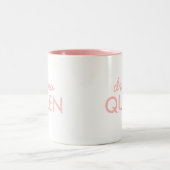 Drama Queen | Modern Trendy Cute Pink Stylish Diva Two-Tone Coffee Mug (Center)