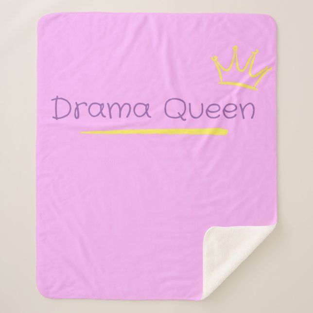 Drama Queen Sherpa Blanket (Front)