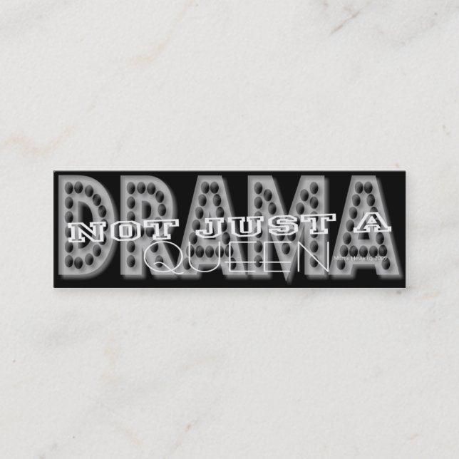 Drama Queen - Social Media Personal Card (Front)