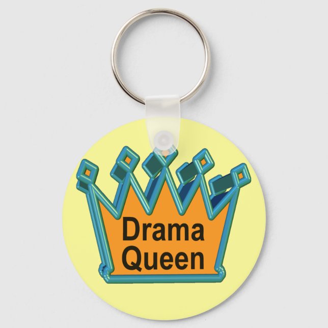 Drama Queen T-shirts and Gifts For Her Keychain (Front)