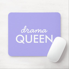 Drama Queen | Trendy Modern Purple Girly Quote Art Mouse Pad